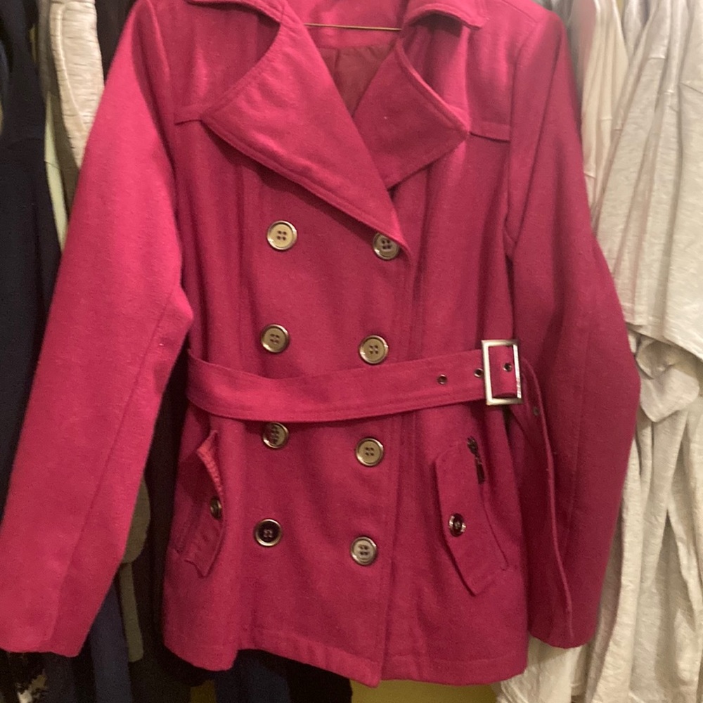 Pink dress coat